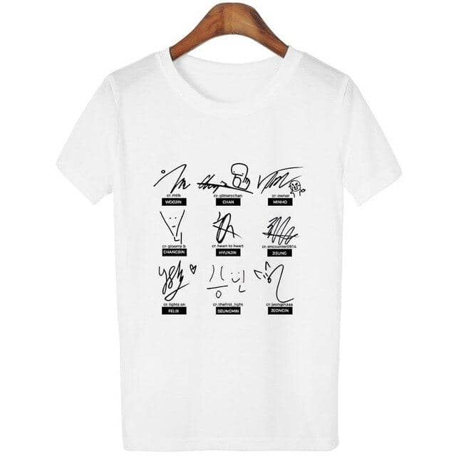 Kpop Newest Stray Kids Kpop Harajuku Fashion T-shirt Women Short Sleeve Casual Loose Clothes Straykids Letter Printed T Shirt Tops For Women that you'll fall in love with. At an affordable price at KPOPSHOP, We sell a variety of Stray Kids Kpop Harajuku Fashion T-shirt Women Short Sleeve Casual Loose Clothes Straykids Letter Printed T Shirt Tops For Women with Free Shipping.