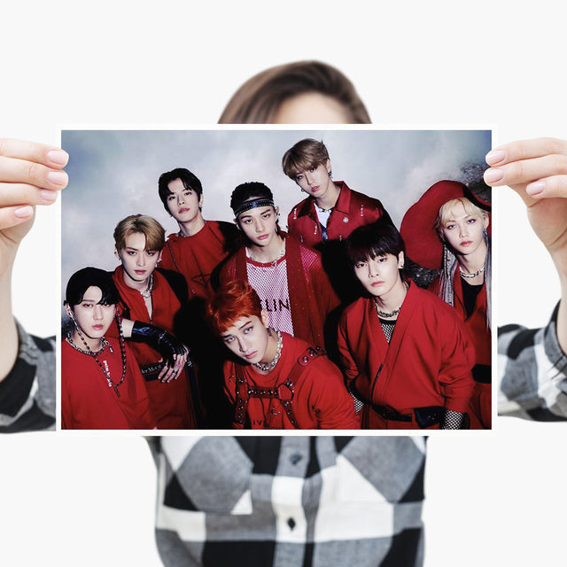 Stray Kids Kpop Poster Music Boy Group Icon Rapper Canvas Painting Wall Art Prints Gift Living Room Decor