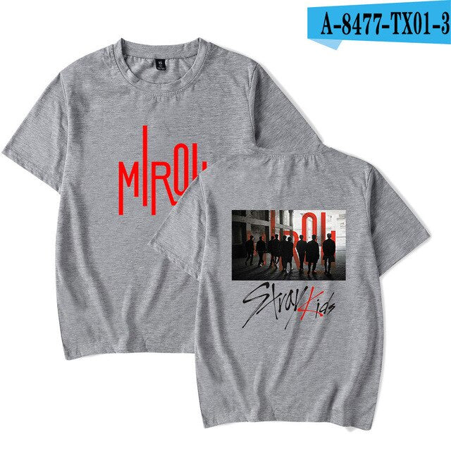 Stray Kids Kpop T-shirts Women/Men Fashion Summer Short Sleeve Tshirts 2021 New Arrival Hot Sale Trendy Streetwear T shirts
