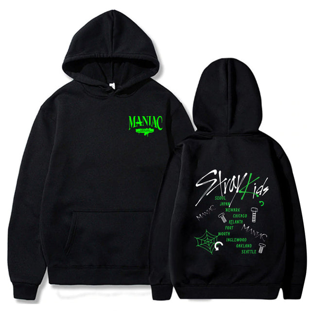 Stray Kids Maniac World Tour 2022 Hoodie Korean Fashion Straykids Women Cotton Sweatshirt