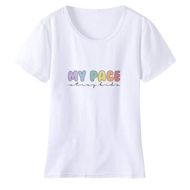 Kpop Newest Stray Kids T-Shirt K-Pop Fandom Stray Kids Miroh T Shirt Women Korean Fashion My Pace  Am You Straykids T Shirts that you'll fall in love with. At an affordable price at KPOPSHOP, We sell a variety of Stray Kids T-Shirt K-Pop Fandom Stray Kids Miroh T Shirt Women Korean Fashion My Pace  Am You Straykids T Shirts with Free Shipping.