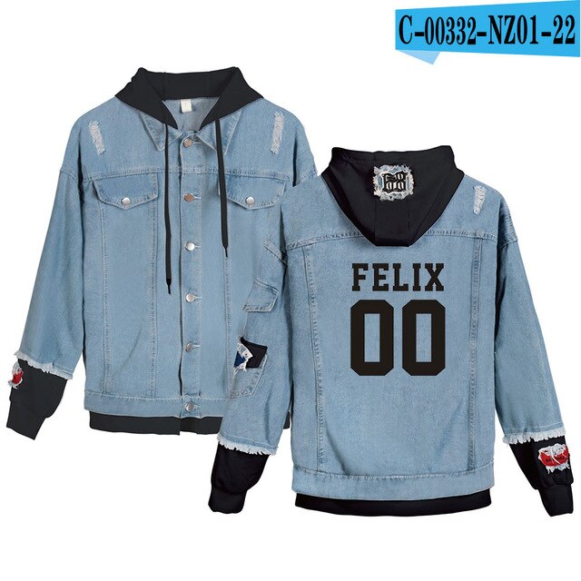 Stray Kids Yellow Wood Jacket men/women Hot New Fashion Popular Denim Jacket Spring Autumn Casual Women Slim Denim Jacket