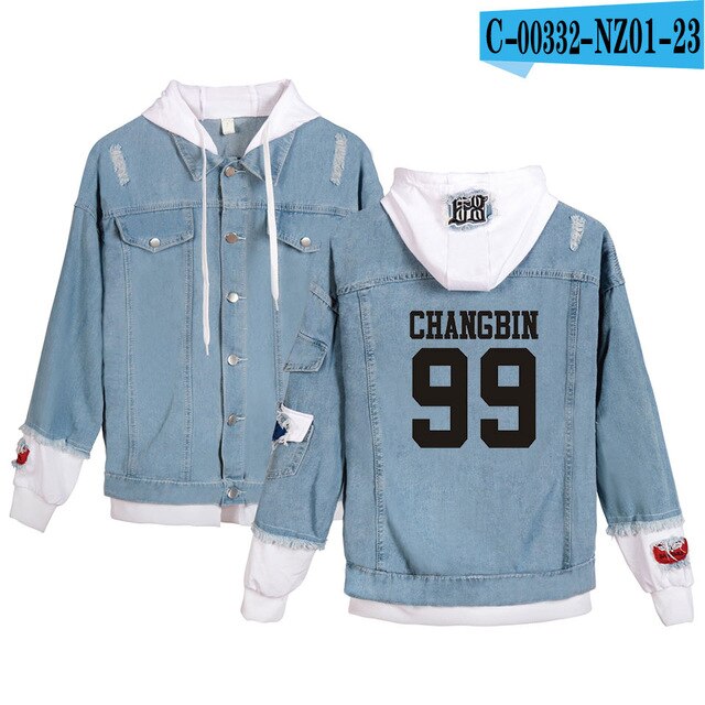 Stray Kids Yellow Wood Jacket men/women Hot New Fashion Popular Denim Jacket Spring Autumn Casual Women Slim Denim Jacket