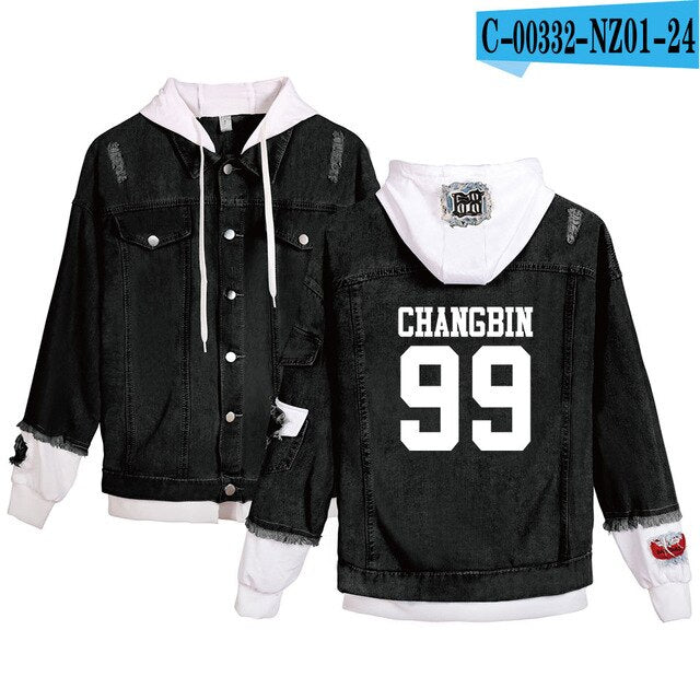 Stray Kids Yellow Wood Jacket men/women Hot New Fashion Popular Denim Jacket Spring Autumn Casual Women Slim Denim Jacket