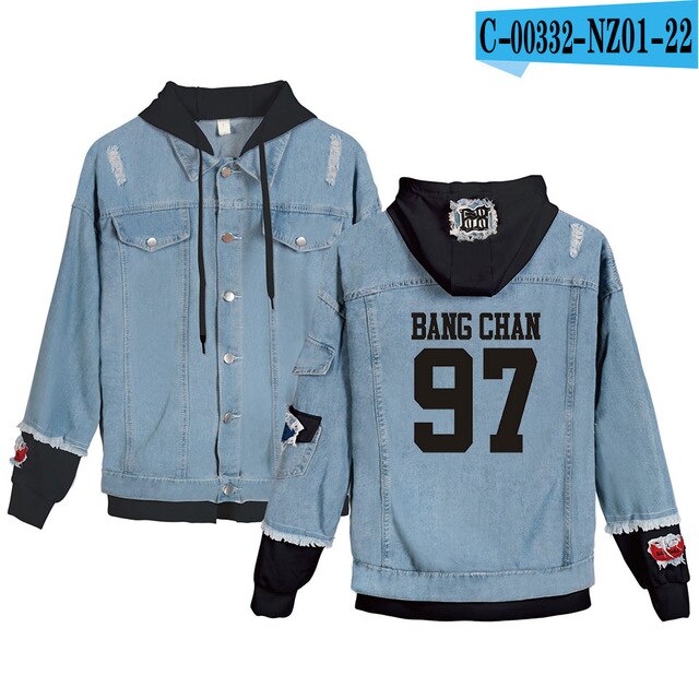 Stray Kids Yellow Wood Jacket men/women Hot New Fashion Popular Denim Jacket Spring Autumn Casual Women Slim Denim Jacket
