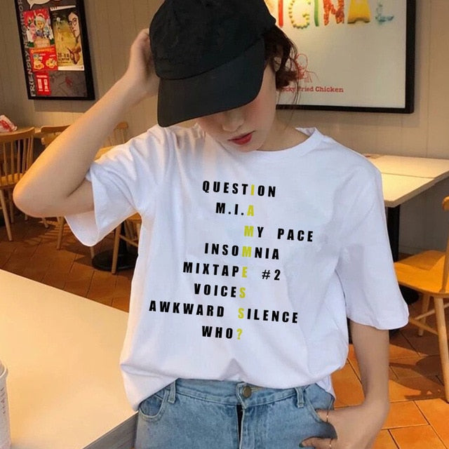 Stray Kids t shirt Hip Hop t-shirt Stray Kids Casual korean  Short Sleeve t-shirt top tee shirts Women Tops female femme