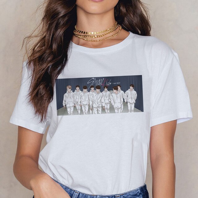 Stray Kids t shirt t-shirt femme kawaii ulzzang clothes aesthetic