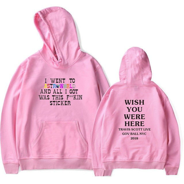 New Arrival Astro world Printed Hoodie Tour I Went To Astro World Album Artist Music Hoodie Wish You Were Here Tops