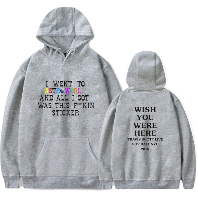 New Arrival Astro world Printed Hoodie Tour I Went To Astro World Album Artist Music Hoodie Wish You Were Here Tops