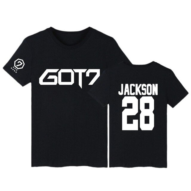 Summer KPOP GOT7 T Shirt Women JB Jackson Album Fans Support T-shirt Women Short Sleeve Cotton GOT7 Tshirt Never Ever