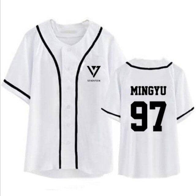 Kpop Newest Summer Korean Fashion Hip Hop Baseball T Shirt KPOP Seventeen 17 Short Sleeve T-Shirt Women Men Baseball Uniform Couple Shirt that you'll fall in love with. At an affordable price at KPOPSHOP, We sell a variety of Summer Korean Fashion Hip Hop Baseball T Shirt KPOP Seventeen 17 Short Sleeve T-Shirt Women Men Baseball Uniform Couple Shirt with Free Shipping.