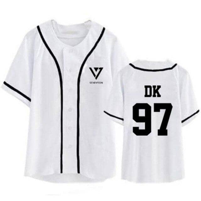 Kpop Newest Summer Korean Fashion Hip Hop Baseball T Shirt KPOP Seventeen 17 Short Sleeve T-Shirt Women Men Baseball Uniform Couple Shirt that you'll fall in love with. At an affordable price at KPOPSHOP, We sell a variety of Summer Korean Fashion Hip Hop Baseball T Shirt KPOP Seventeen 17 Short Sleeve T-Shirt Women Men Baseball Uniform Couple Shirt with Free Shipping.