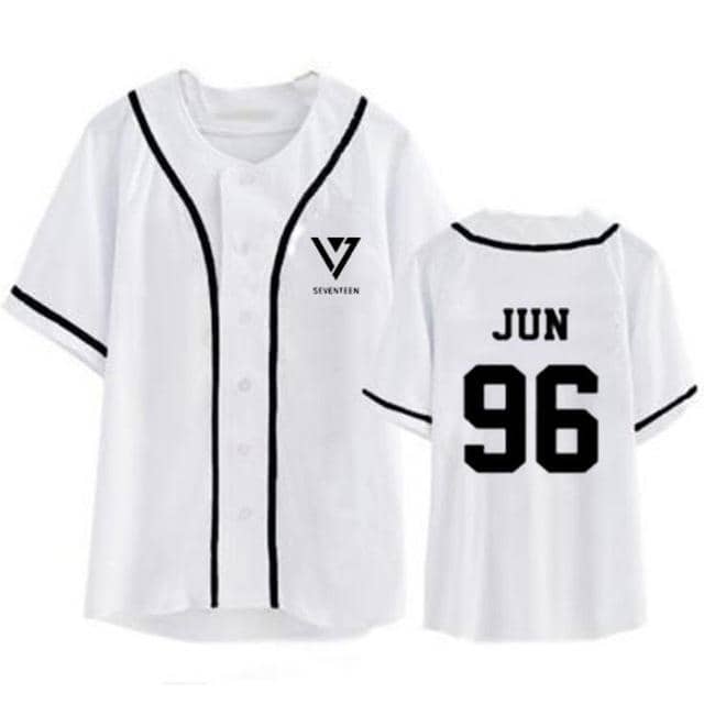 Kpop Newest Summer Korean Fashion Hip Hop Baseball T Shirt KPOP Seventeen 17 Short Sleeve T-Shirt Women Men Baseball Uniform Couple Shirt that you'll fall in love with. At an affordable price at KPOPSHOP, We sell a variety of Summer Korean Fashion Hip Hop Baseball T Shirt KPOP Seventeen 17 Short Sleeve T-Shirt Women Men Baseball Uniform Couple Shirt with Free Shipping.