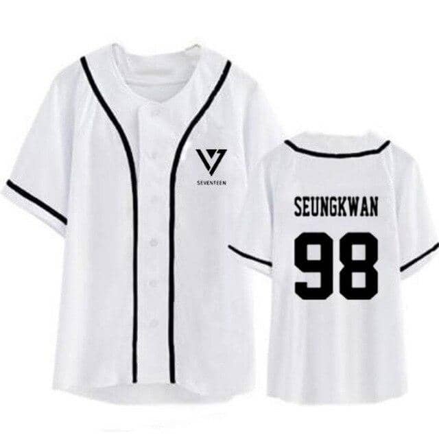 Kpop Newest Summer Korean Fashion Hip Hop Baseball T Shirt KPOP Seventeen 17 Short Sleeve T-Shirt Women Men Baseball Uniform Couple Shirt that you'll fall in love with. At an affordable price at KPOPSHOP, We sell a variety of Summer Korean Fashion Hip Hop Baseball T Shirt KPOP Seventeen 17 Short Sleeve T-Shirt Women Men Baseball Uniform Couple Shirt with Free Shipping.