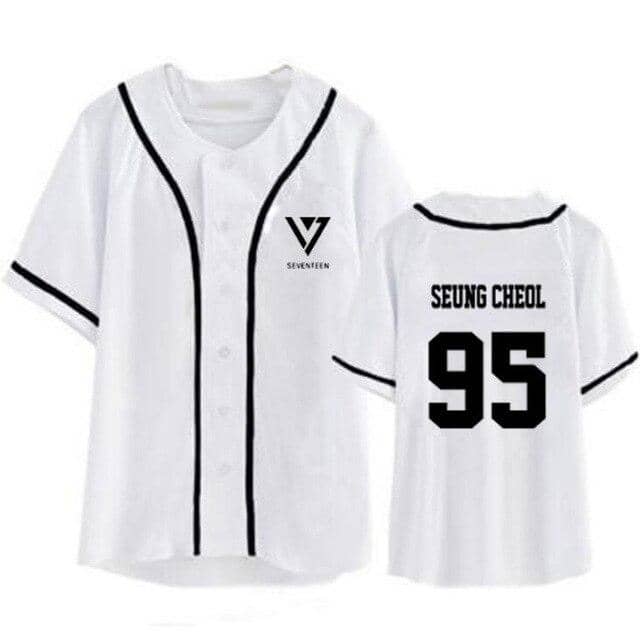 Kpop Newest Summer Korean Fashion Hip Hop Baseball T Shirt KPOP Seventeen 17 Short Sleeve T-Shirt Women Men Baseball Uniform Couple Shirt that you'll fall in love with. At an affordable price at KPOPSHOP, We sell a variety of Summer Korean Fashion Hip Hop Baseball T Shirt KPOP Seventeen 17 Short Sleeve T-Shirt Women Men Baseball Uniform Couple Shirt with Free Shipping.