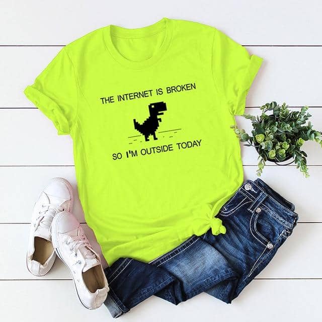 Women T-Shirt Dinosaur  Women Plus Size Funny Tops - Kpopshop