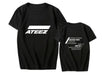 style ateez member name kpop unisex t-shirt k-pop top tees - Kpopshop
