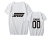 style ateez member name kpop unisex t-shirt k-pop top tees - Kpopshop
