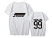 style ateez member name kpop unisex t-shirt k-pop top tees - Kpopshop