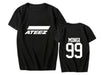 style ateez member name kpop unisex t-shirt k-pop top tees - Kpopshop