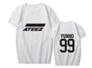 style ateez member name kpop unisex t-shirt k-pop top tees - Kpopshop