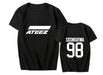 style ateez member name kpop unisex t-shirt k-pop top tees - Kpopshop