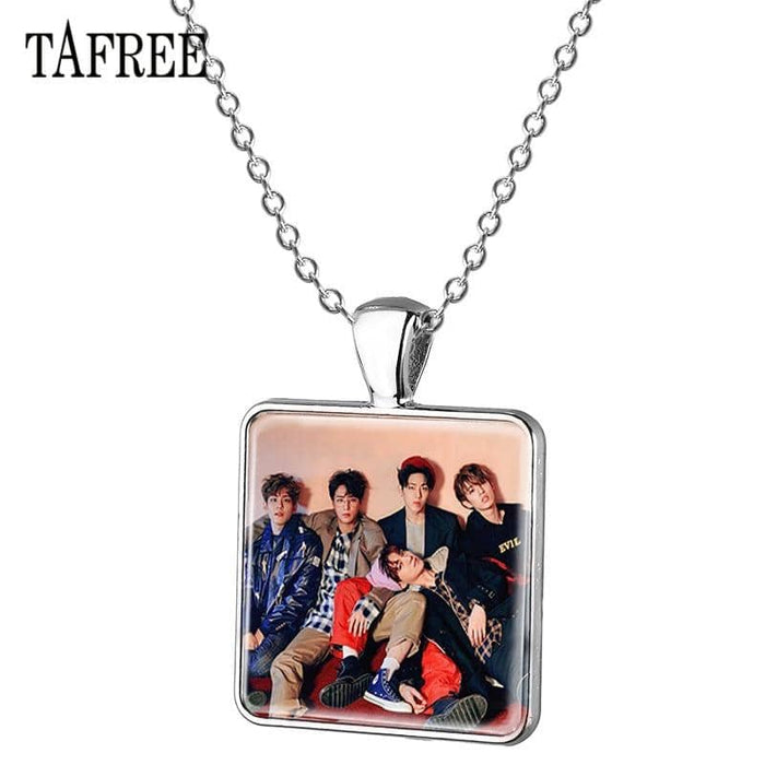 Kpop Newest TAFREE Kpop Day6 Photo Pendant Necklace Square Shape Glass Cabochon Necklaces Rhodium Plated Metal Link Chain Jewelry DAY23 that you'll fall in love with. At an affordable price at KPOPSHOP, We sell a variety of TAFREE Kpop Day6 Photo Pendant Necklace Square Shape Glass Cabochon Necklaces Rhodium Plated Metal Link Chain Jewelry DAY23 with Free Shipping.