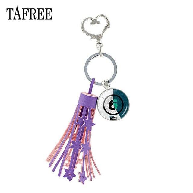 Kpop Newest TAFREE Purple Tassel Heart Clasps Key Ring Holder Glass Day6 DAY 6 Cabochon Dome Pendant Keychain For Fan Gift  Day17 that you'll fall in love with. At an affordable price at KPOPSHOP, We sell a variety of TAFREE Purple Tassel Heart Clasps Key Ring Holder Glass Day6 DAY 6 Cabochon Dome Pendant Keychain For Fan Gift  Day17 with Free Shipping.