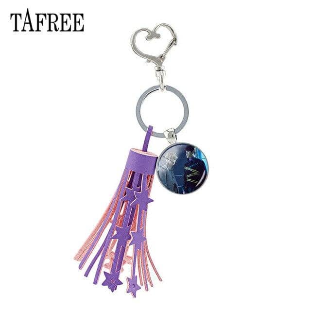 Kpop Newest TAFREE Purple Tassel Heart Clasps Key Ring Holder Glass Day6 DAY 6 Cabochon Dome Pendant Keychain For Fan Gift  Day17 that you'll fall in love with. At an affordable price at KPOPSHOP, We sell a variety of TAFREE Purple Tassel Heart Clasps Key Ring Holder Glass Day6 DAY 6 Cabochon Dome Pendant Keychain For Fan Gift  Day17 with Free Shipping.