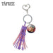 Kpop Newest TAFREE Purple Tassel Heart Clasps Key Ring Holder Glass Day6 DAY 6 Cabochon Dome Pendant Keychain For Fan Gift  Day17 that you'll fall in love with. At an affordable price at KPOPSHOP, We sell a variety of TAFREE Purple Tassel Heart Clasps Key Ring Holder Glass Day6 DAY 6 Cabochon Dome Pendant Keychain For Fan Gift  Day17 with Free Shipping.