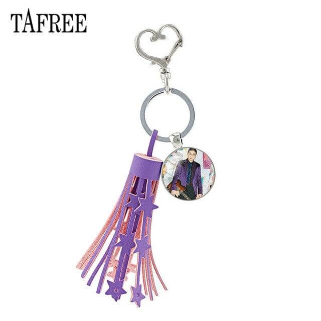 Kpop Newest TAFREE Purple Tassel Heart Clasps Key Ring Holder Glass Day6 DAY 6 Cabochon Dome Pendant Keychain For Fan Gift  Day17 that you'll fall in love with. At an affordable price at KPOPSHOP, We sell a variety of TAFREE Purple Tassel Heart Clasps Key Ring Holder Glass Day6 DAY 6 Cabochon Dome Pendant Keychain For Fan Gift  Day17 with Free Shipping.