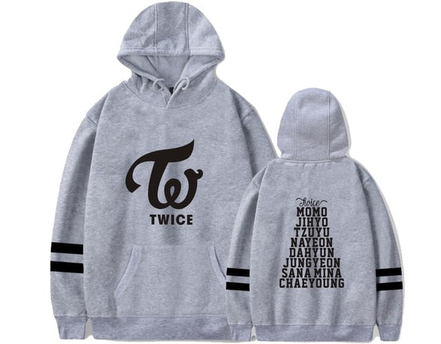TWICE Kpop Hoodies Sweatshirt Fleece Letters Printed Hoodie