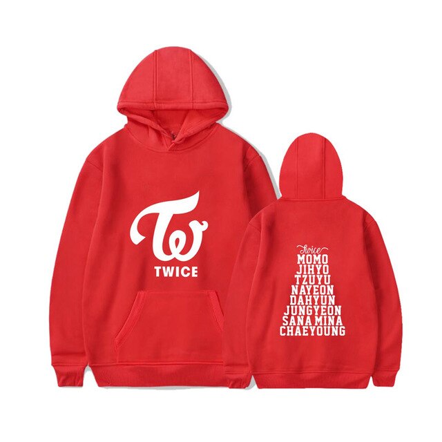 TWICE Kpop Hoodies Sweatshirt Fleece Letters Printed Hoodie
