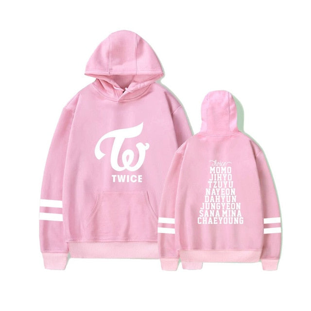 TWICE Kpop Hoodies Sweatshirt Fleece Letters Printed Hoodie