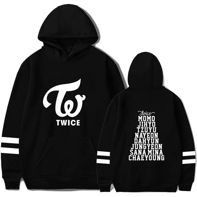 TWICE Kpop Hoodies Sweatshirt Fleece Letters Printed Hoodie