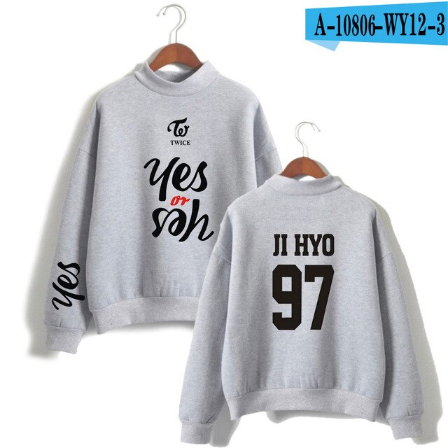 TWICE YES OR YES Printed Sweatshirts Hoodies Twice Abum Korean Kpop Hoodie Men/Women