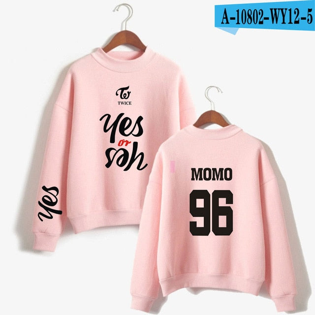 TWICE YES OR YES Printed Sweatshirts Hoodies Twice Abum Korean Kpop Hoodie Men/Women