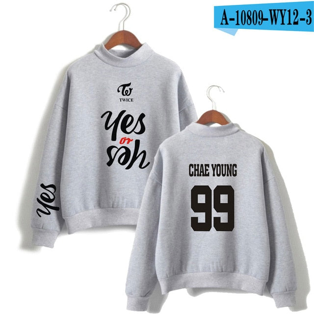 TWICE YES OR YES Printed Sweatshirts Hoodies Twice Abum Korean Kpop Hoodie Men/Women