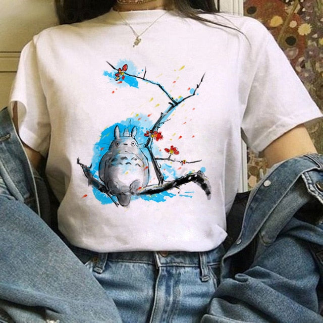Kawaii T Shirt Women  Funny Cartoon T-shirt Cute Anime Top Tee Female