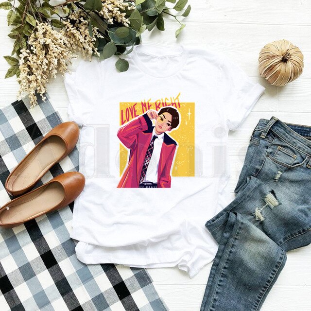 EXO Female Short Sleeve T-shirt Summer Clothes Exo New Korean Kpop Women T Shirt Woman Clothes
