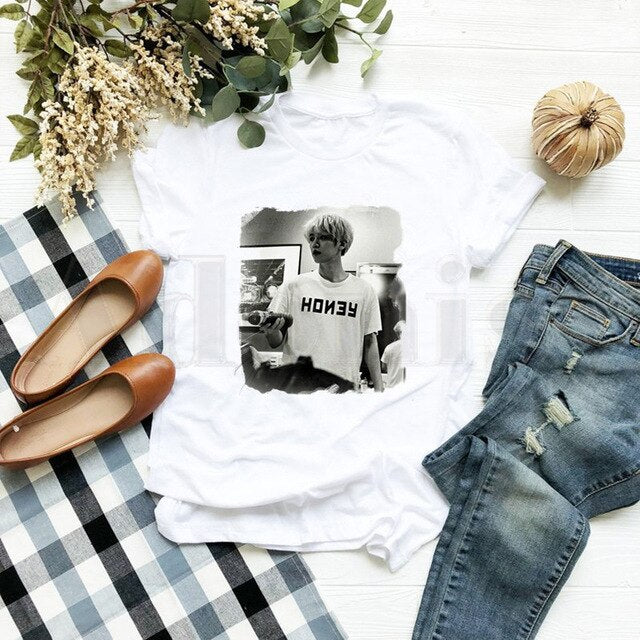 EXO Female Short Sleeve T-shirt Summer Clothes Exo New Korean Kpop Women T Shirt Woman Clothes