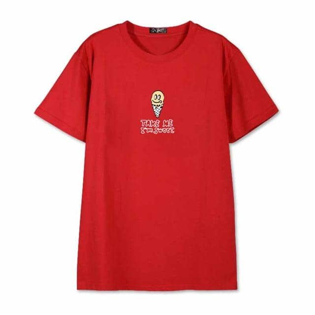 Kpop Newest Twice The Same Summer Short-sleeved T-shirt Fashion Printed Letter "TAKE ME" T-shirt Men and Women Summer Loose Casual Shirt that you'll fall in love with. At an affordable price at KPOPSHOP, We sell a variety of Twice The Same Summer Short-sleeved T-shirt Fashion Printed Letter "TAKE ME" T-shirt Men and Women Summer Loose Casual Shirt with Free Shipping.