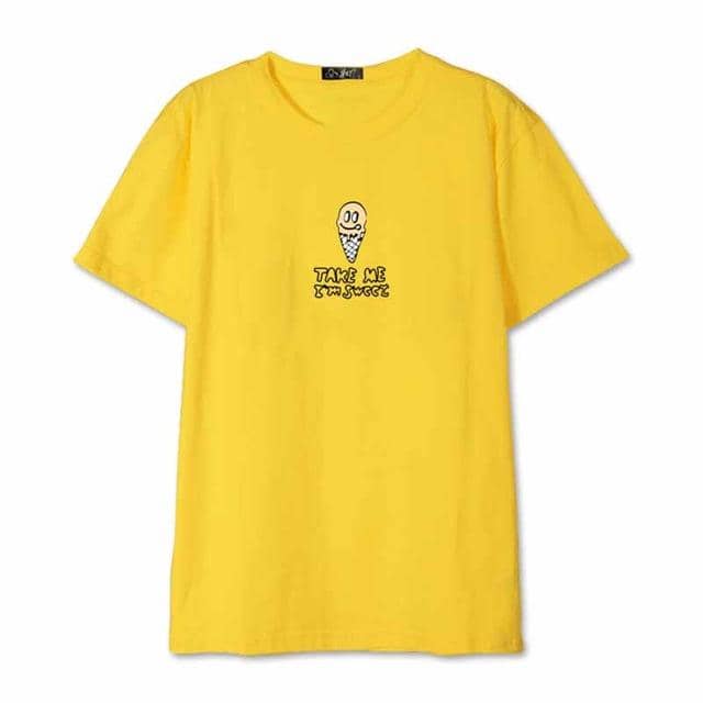Kpop Newest Twice The Same Summer Short-sleeved T-shirt Fashion Printed Letter "TAKE ME" T-shirt Men and Women Summer Loose Casual Shirt that you'll fall in love with. At an affordable price at KPOPSHOP, We sell a variety of Twice The Same Summer Short-sleeved T-shirt Fashion Printed Letter "TAKE ME" T-shirt Men and Women Summer Loose Casual Shirt with Free Shipping.
