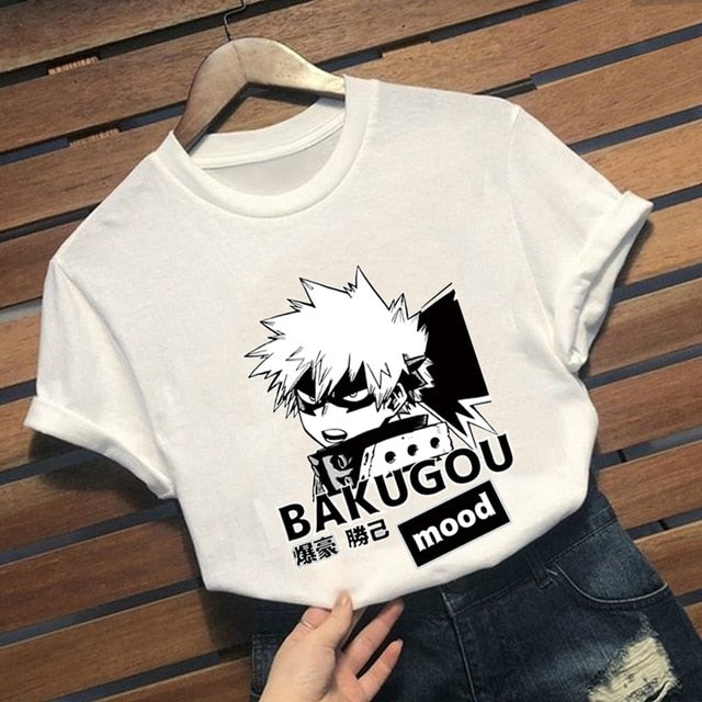 Unisex my hero academia Cool Japanese Anime Bakugou Katsuki Print Short Sleeve t shirt