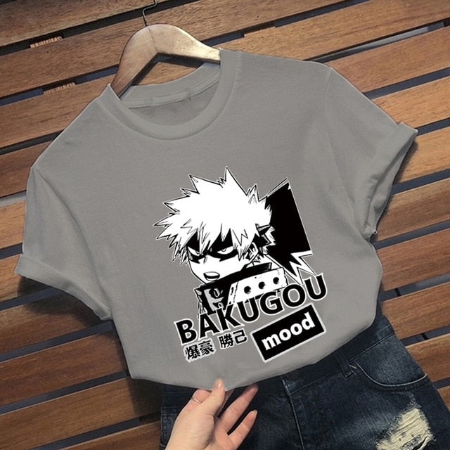 Unisex my hero academia Cool Japanese Anime Bakugou Katsuki Print Short Sleeve t shirt