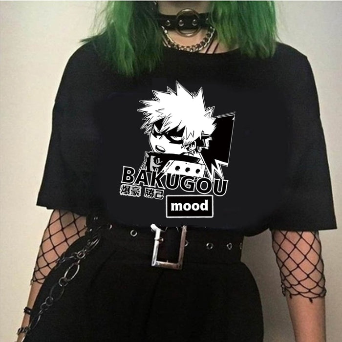 Unisex my hero academia Cool Japanese Anime Bakugou Katsuki Print Short Sleeve t shirt