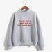 Women Funny Letter Fleece Turtleneck Pullover - Kpopshop