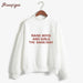 Women Funny Letter Fleece Turtleneck Pullover - Kpopshop