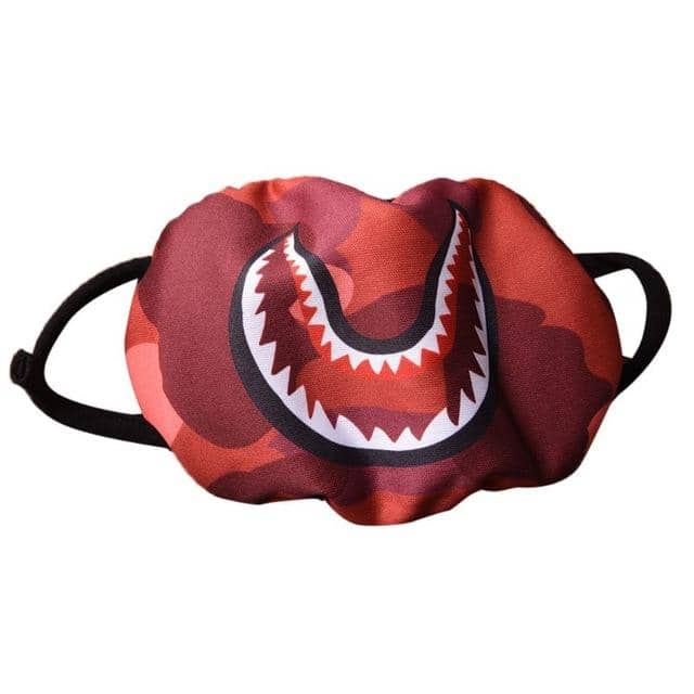 Women Men Unisex Trendy Half Face Mouth Mask Shark Colorful Camouflage Earloop Elastic Anti-Dust Kpop Muffle Protective - Kpopshop