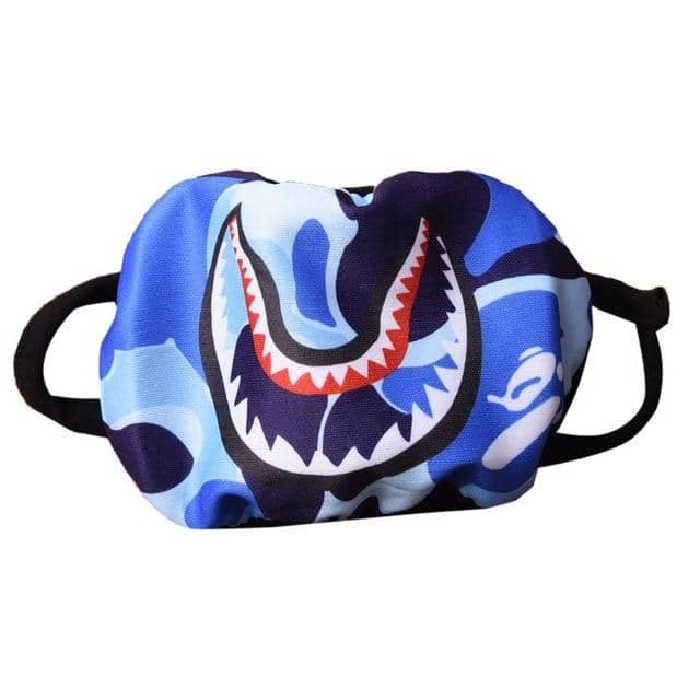 Women Men Unisex Trendy Half Face Mouth Mask Shark Colorful Camouflage Earloop Elastic Anti-Dust Kpop Muffle Protective - Kpopshop